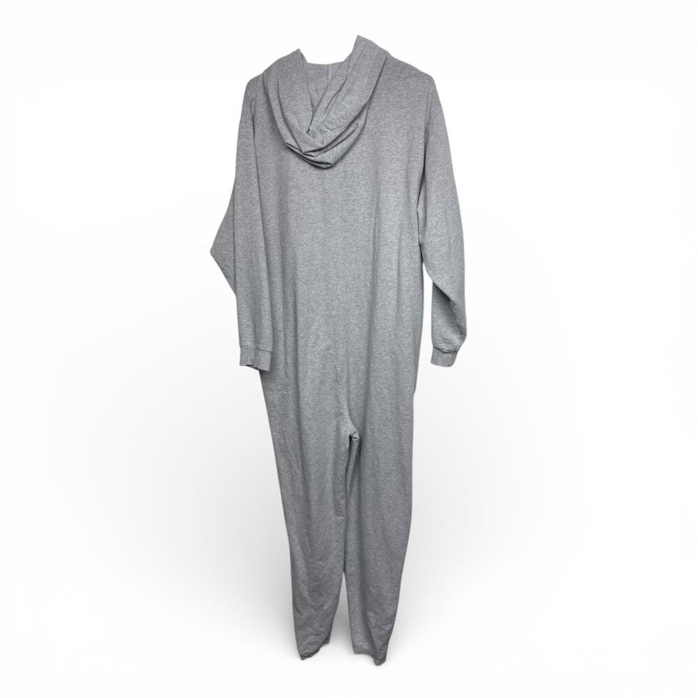 Rihanna Savage X Fenty Grey Logo Hooded loungewear bodysuit pajamas - Size M/L - Picture 3 of 5